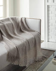 Gray Faux Mohair Throw 50" x 60"