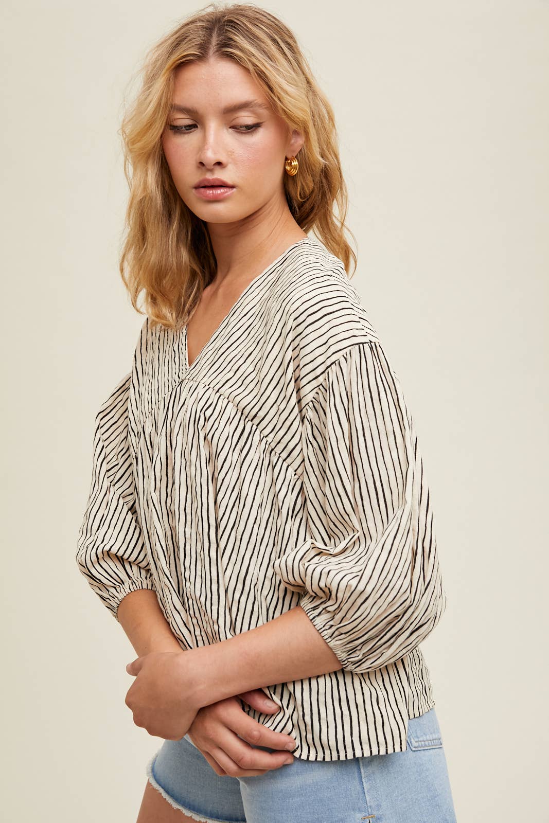 Frankie Striped Balloon Top