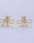 24K Gold Filled Bow Earrings