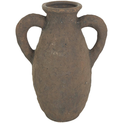 Rustic Dark Brown Ceramic Vase