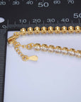 24K Gold Filled 4.5mm Clear CZ Round 7 Inch Tennis Bracelet