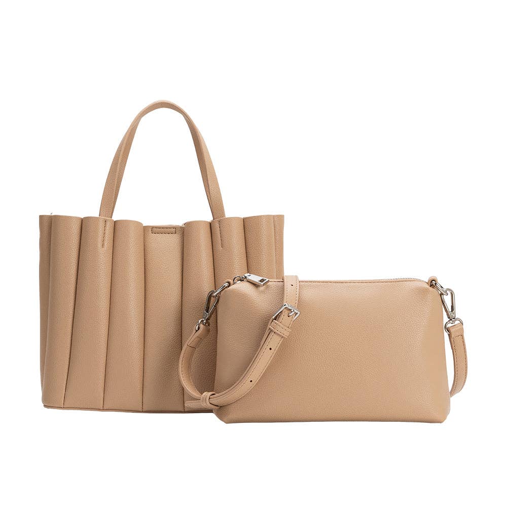 Adela Nude Recycled Vegan Leather Tote Bag - Cloth + Cabin