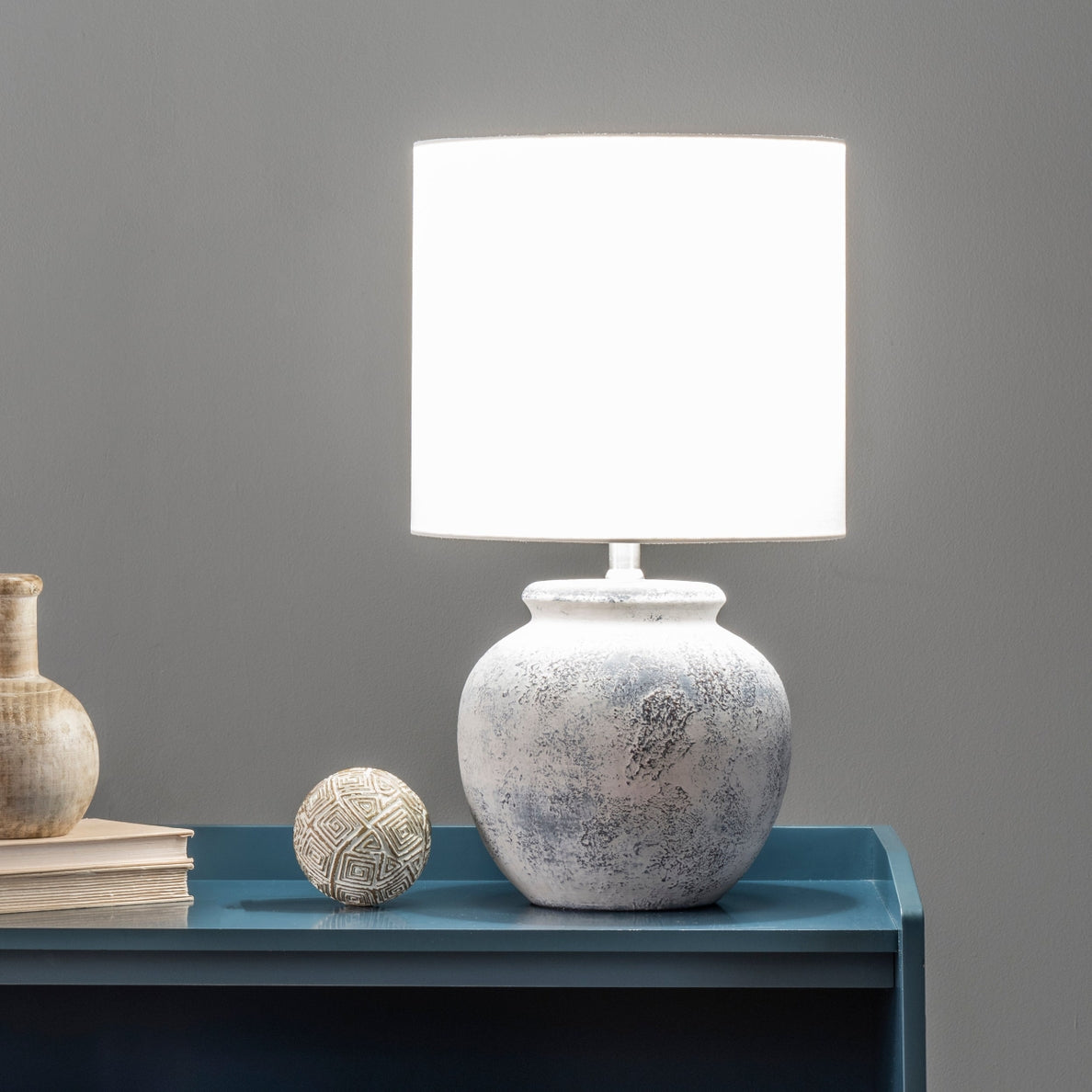 Hilma 22&quot; Distressed Ceramic Table Lamp