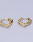 Hexagon Huggie Hoop Earrings