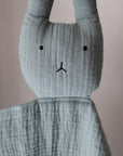Organic Cotton Muslin Sage Bunny Lovey Blanket 