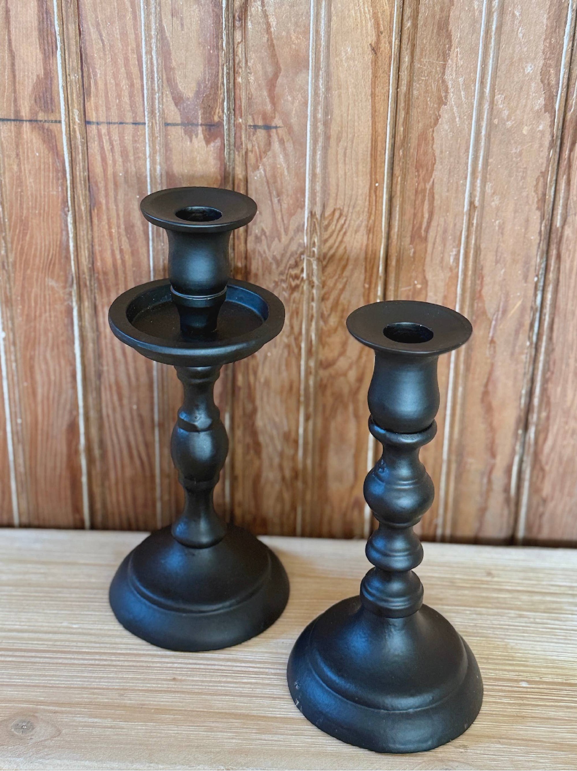 Black Empire Taper Candle Holder Medium