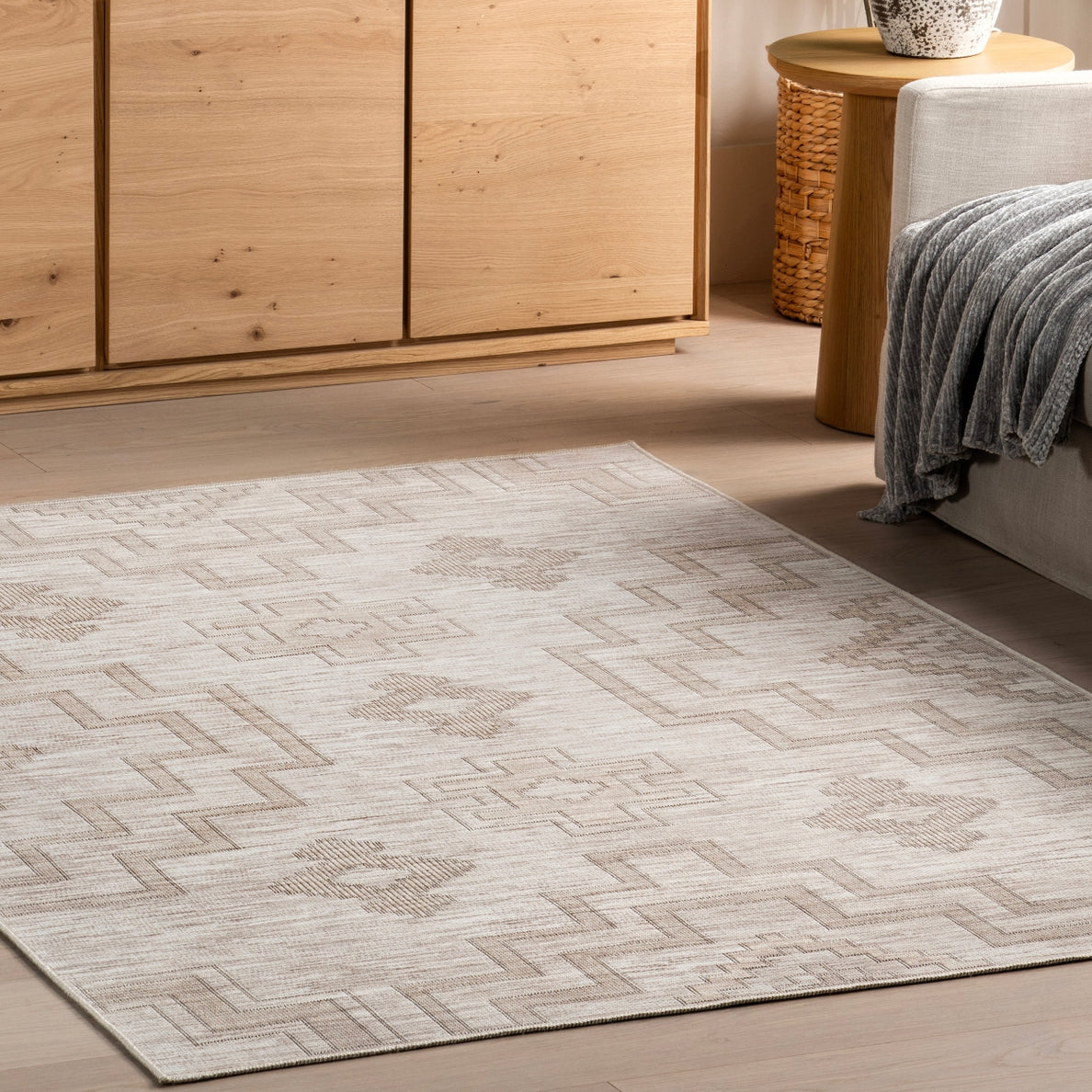 Avni Southwestern Machine Washable Area Rug