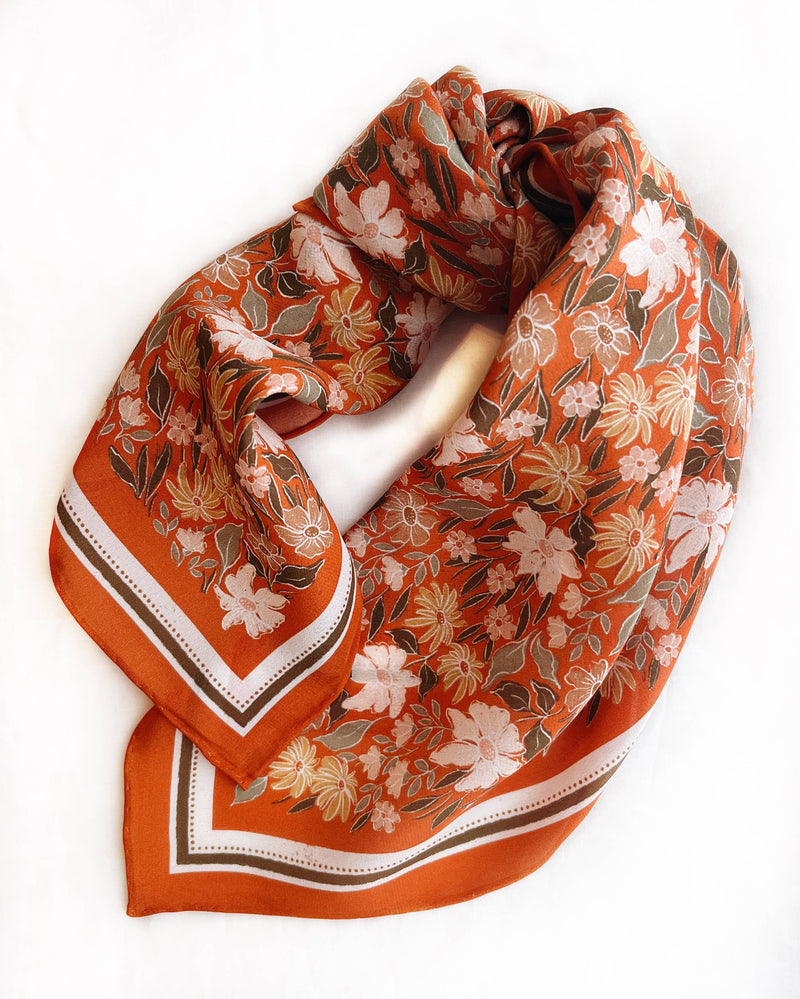 100% Silk Bandana Scarf