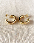 18k Gold Filled Half-Hoops Earrings