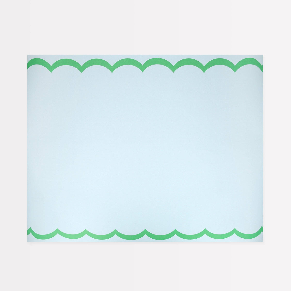 Scalloped Edge Blue Green Table Runner