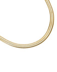 18k Gold Herringbone Chain Necklace