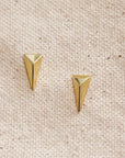 Elongated Faceted Triangle Stackable Earrings