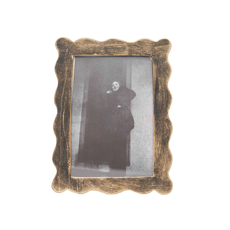 4x6 Wave Photo Frame Brass
