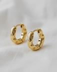 Sculptural Liquid Metal Hoop Earrings