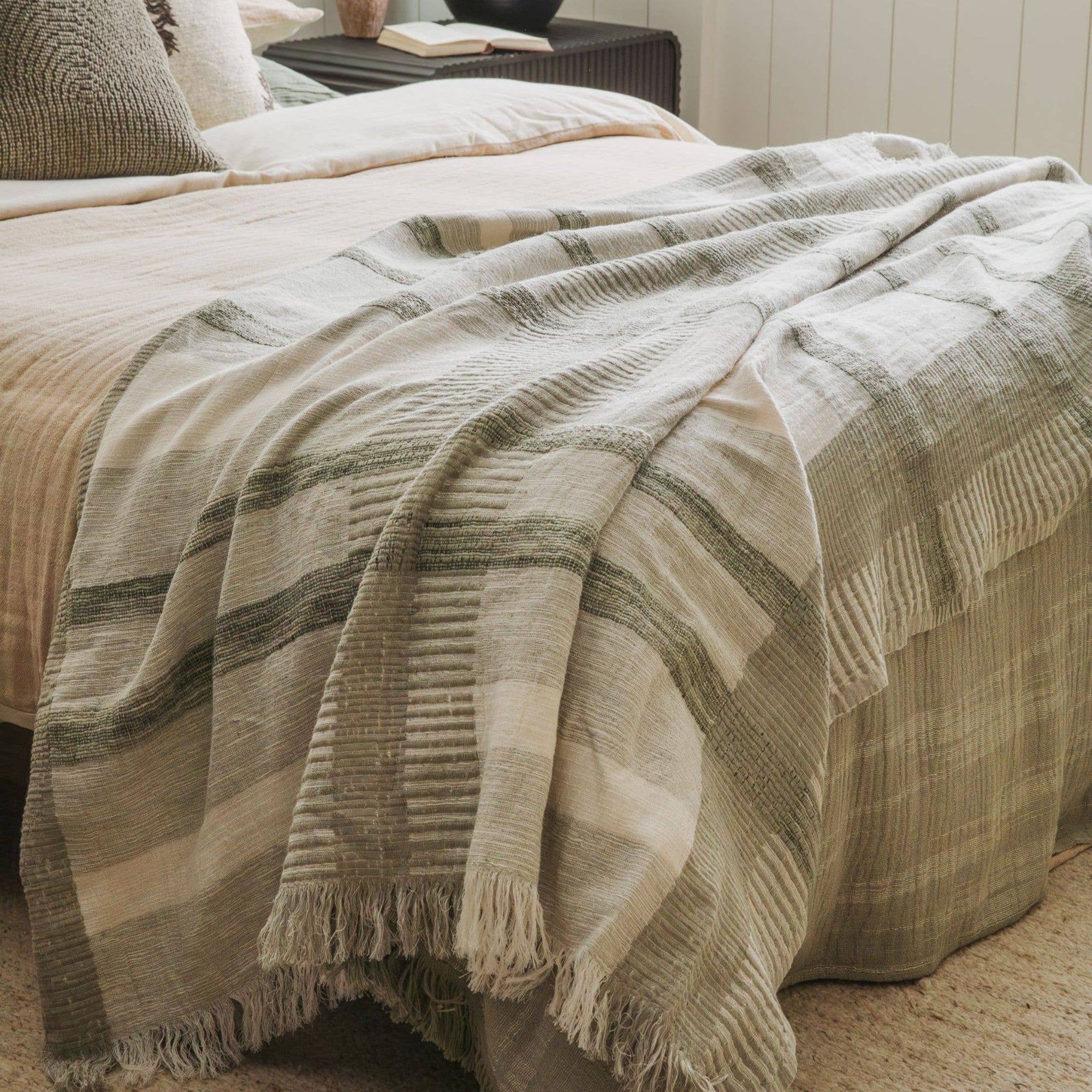 Zen Garden Plaid Throw Blanket