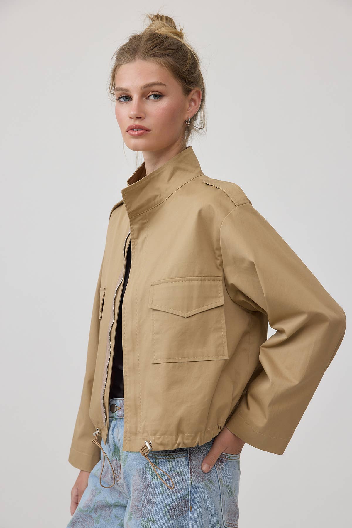 Monique Modern Cropped Utility Jacket
