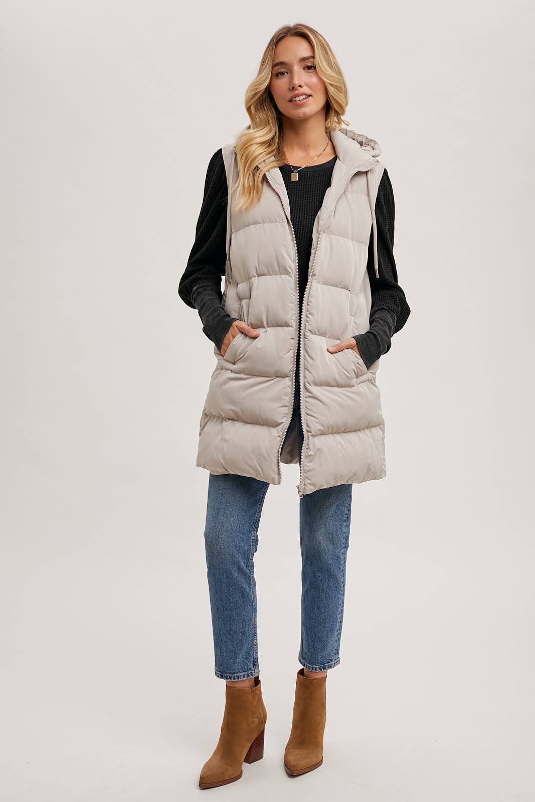 Longline Puffer Vest