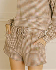Gingham Print Shorts