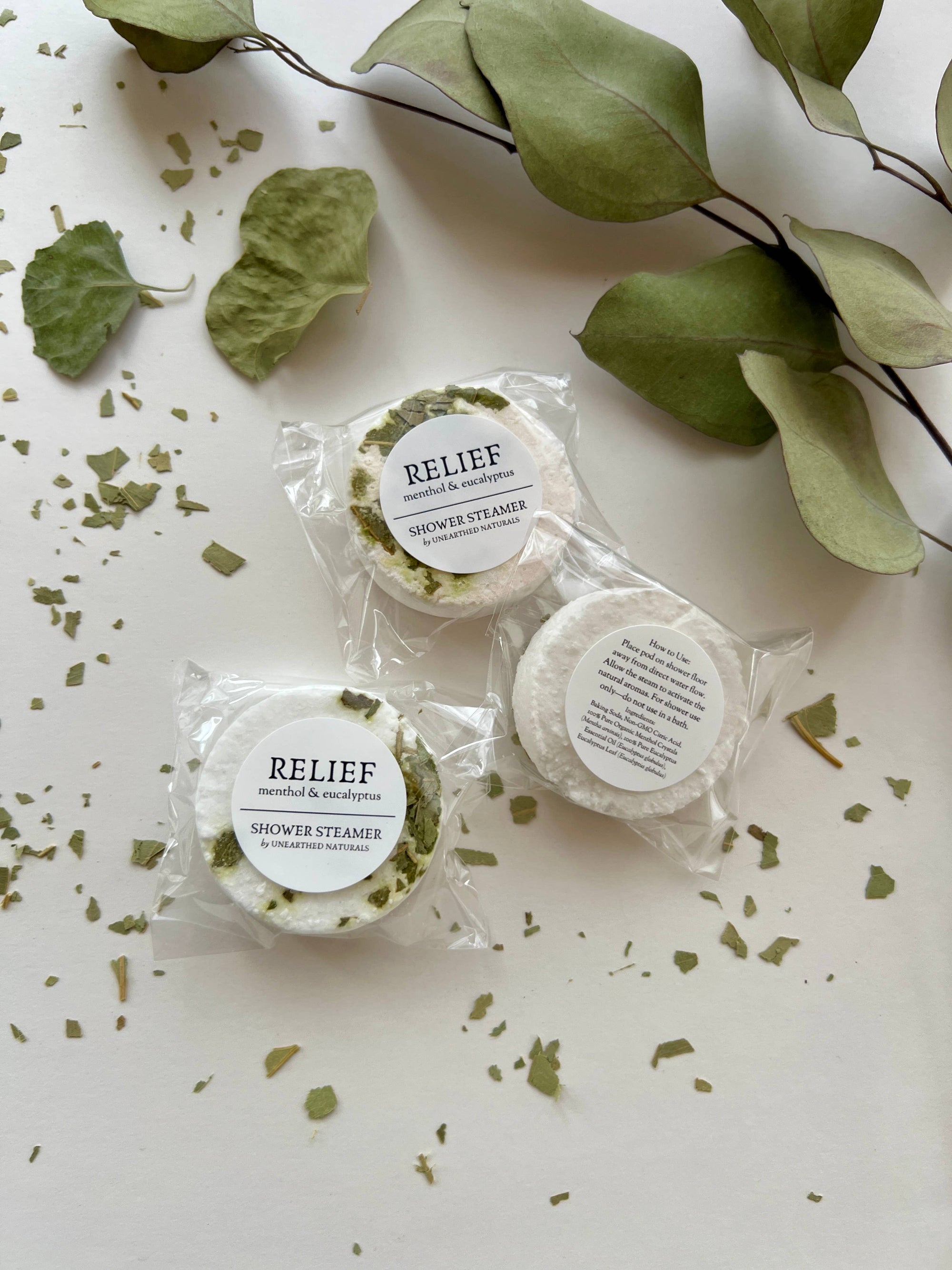 Relief - Menthol &amp; Eucalyptus Shower Steamers