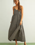 Maia Stripe Pattern Long Dress