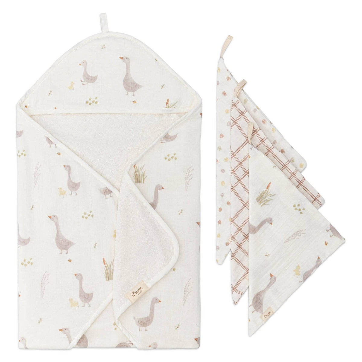 Charlie Farmhouse Goose HT/Wash Cloth Set - Cloth + Cabin
