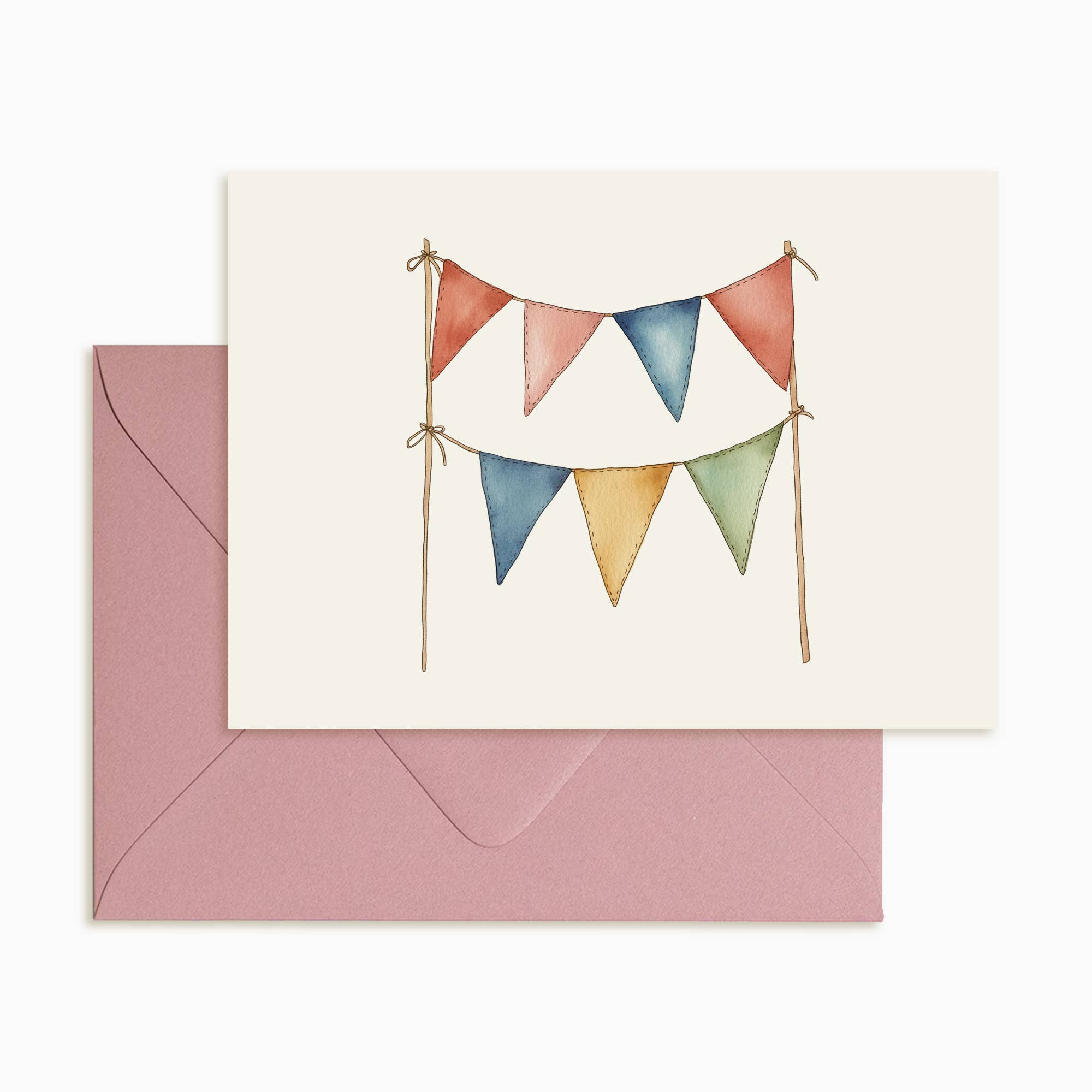 Celebration Pennants - Box of 6 Note Cards - Cloth + Cabin