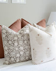 Ella Floral Block Printed Pillow Cover