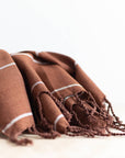 Oversized Woven Hand Towel in Cinnamon