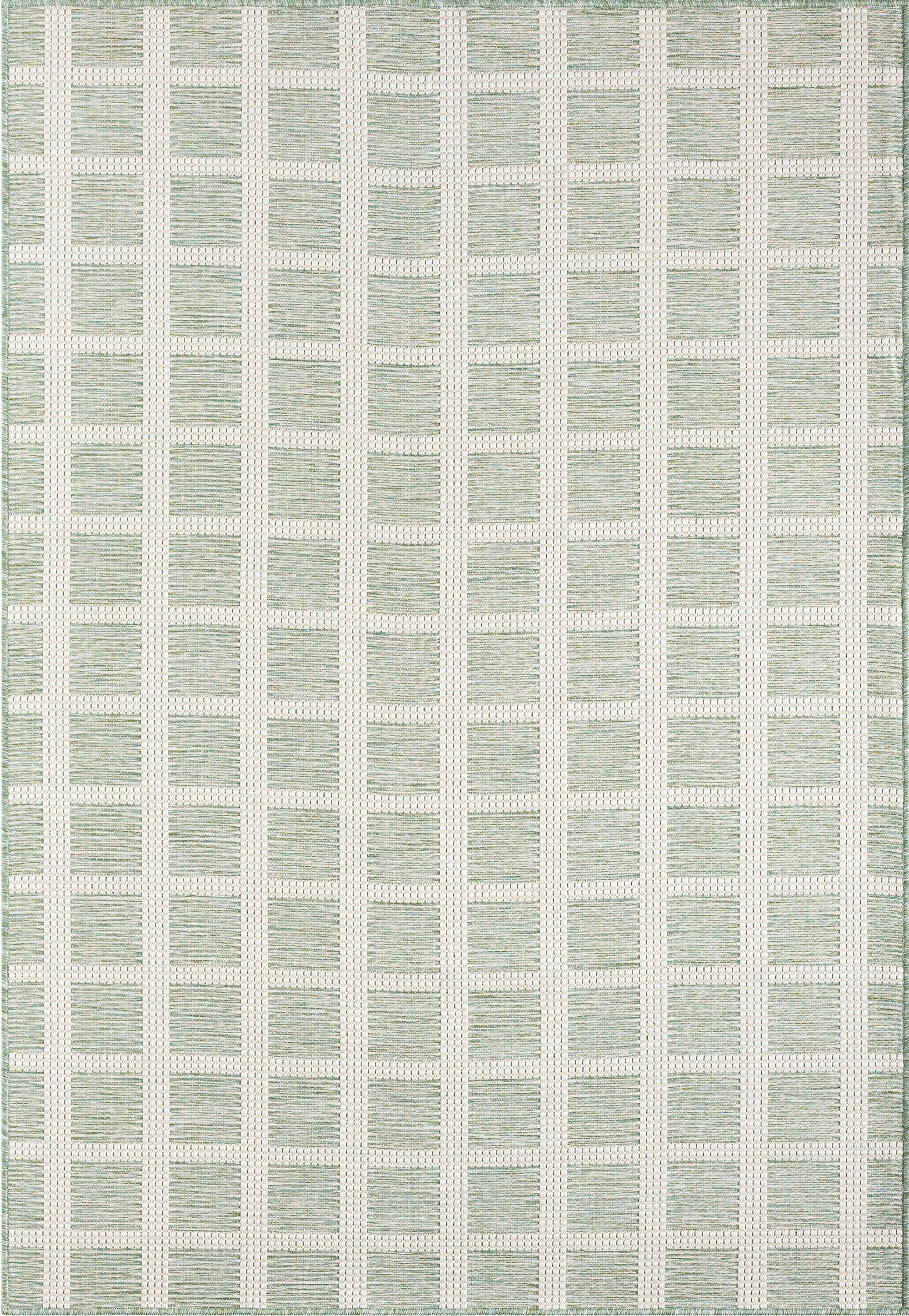3x5 Ocean Gridscape Green Indoor/Outdoor Area Rug
