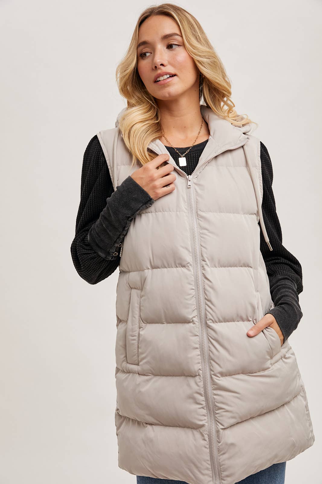 Longline Puffer Vest