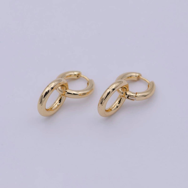 Dainty Intertwined Huggie Earrings