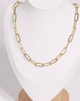 18K Gold Paperclip Necklace