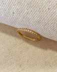 18k Gold Filled Diamond Color Stone Ring