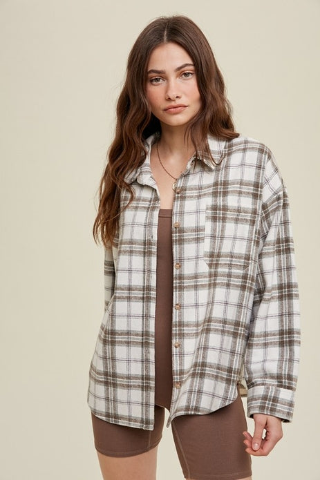 Justine Soft Plaid Flannel Shirt