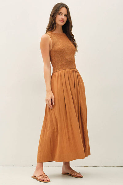 Rachael Smocked Midi Dress - Cloth + Cabin