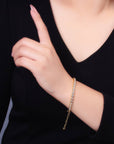24K Gold Filled 4.5mm Clear CZ Round 7 Inch Tennis Bracelet