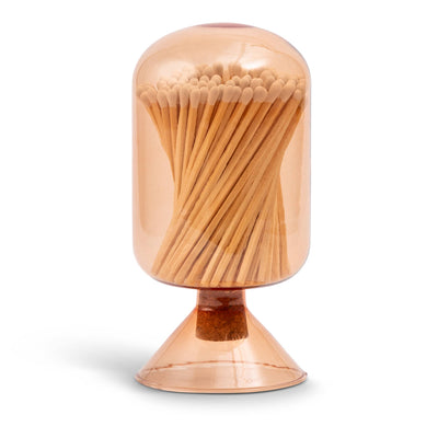 Matches in Glass Cloche- Amber - Cloth + Cabin