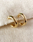 18k Gold Filled Half-Hoops Earrings