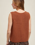 Shaylee Textured Button-Up Sweater Vest