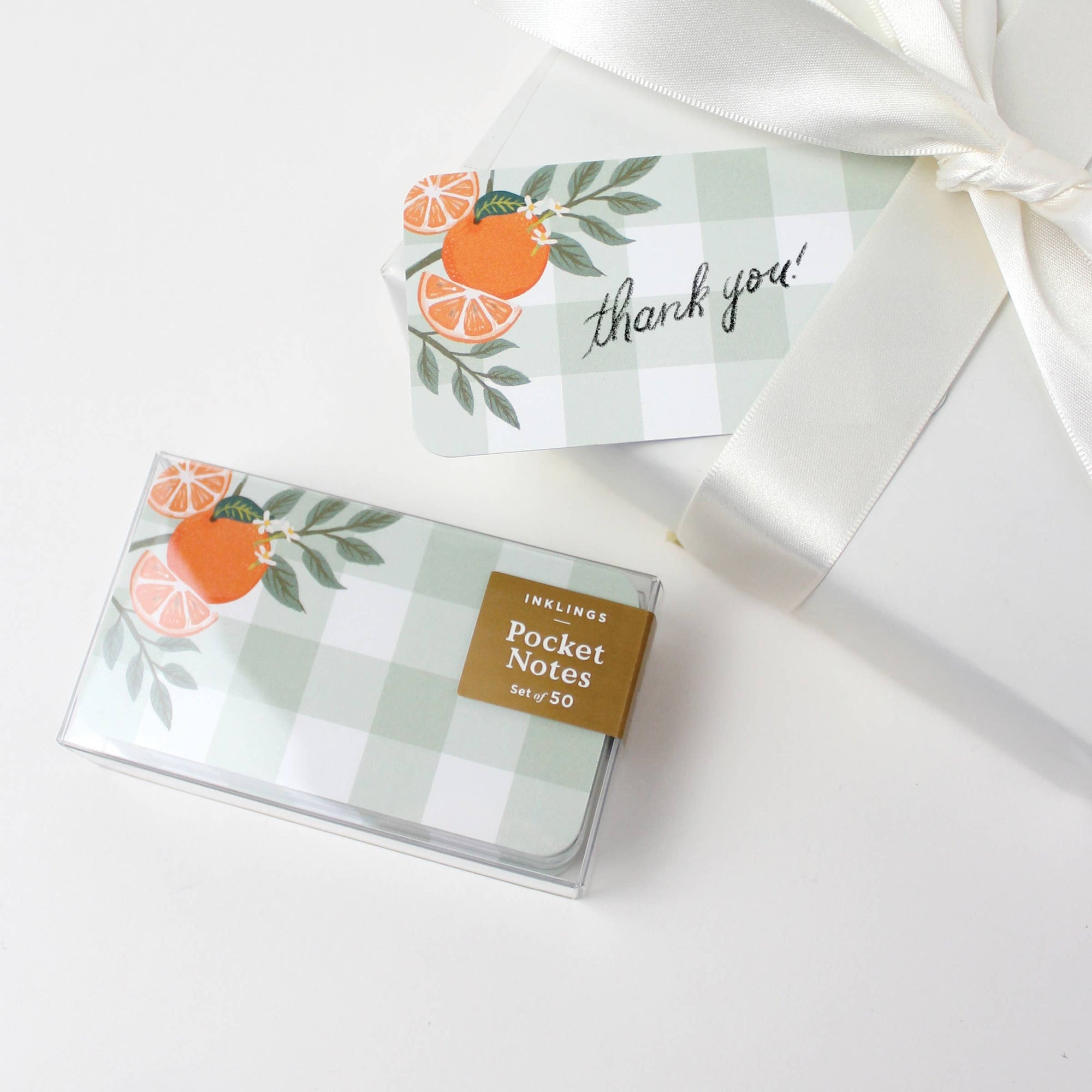 Orange Gingham Pocket Notes™ - Cloth + Cabin