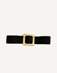 Marbled Swirl Square Buckle Elastic Belt