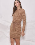 Audrey Belted Sweater Dress