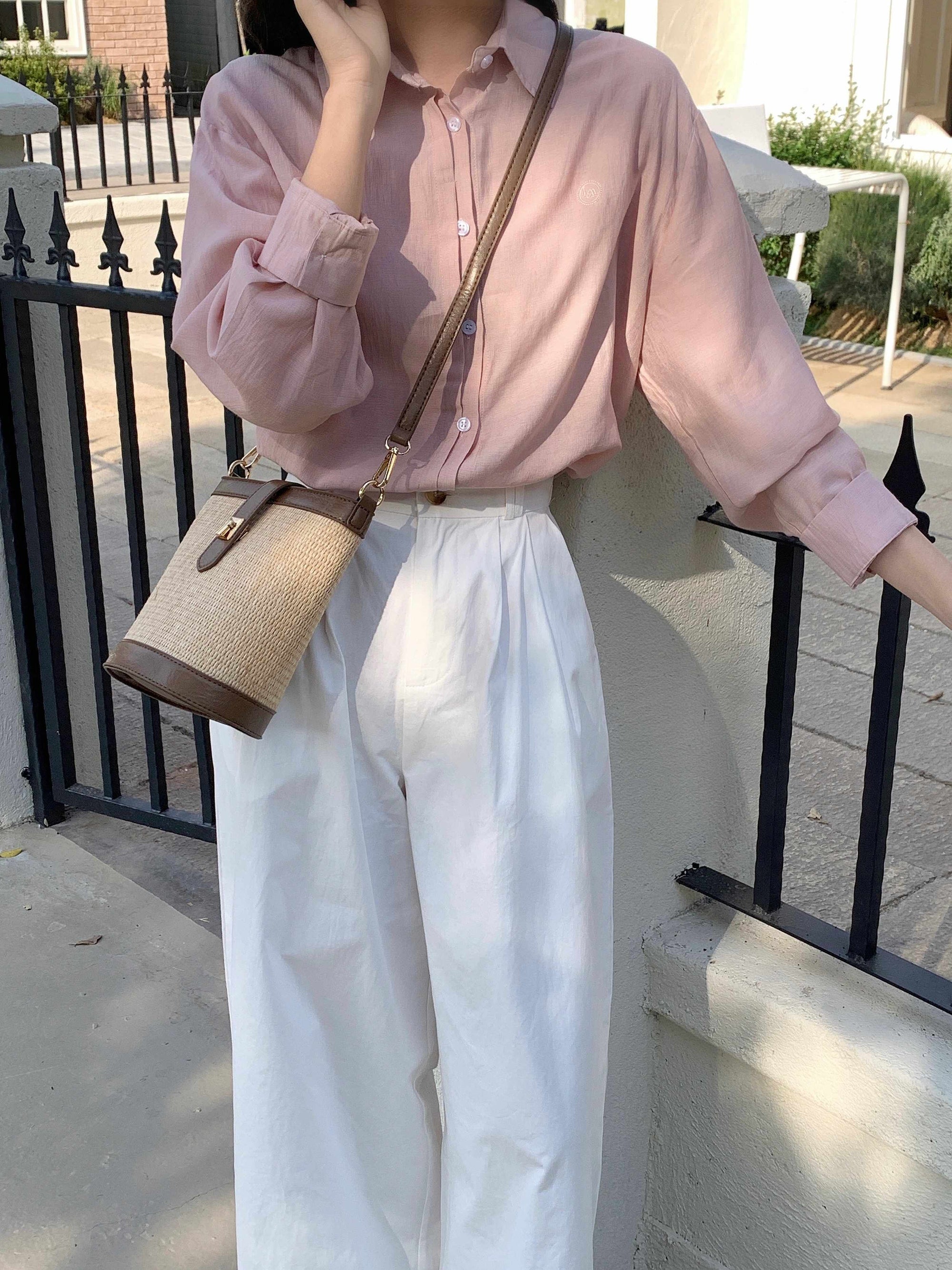 Turn Lock Flat Straw Shoulder/Crossbody Bag