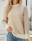 Priscine Knit Herringbone Sweater