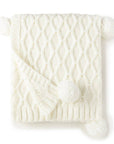 Pom Pom Sweater Knit Throw 50" x 60"