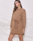 Audrey Belted Sweater Dress