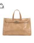 Sutton Tan Recycled Vegan Leather Tote Bag