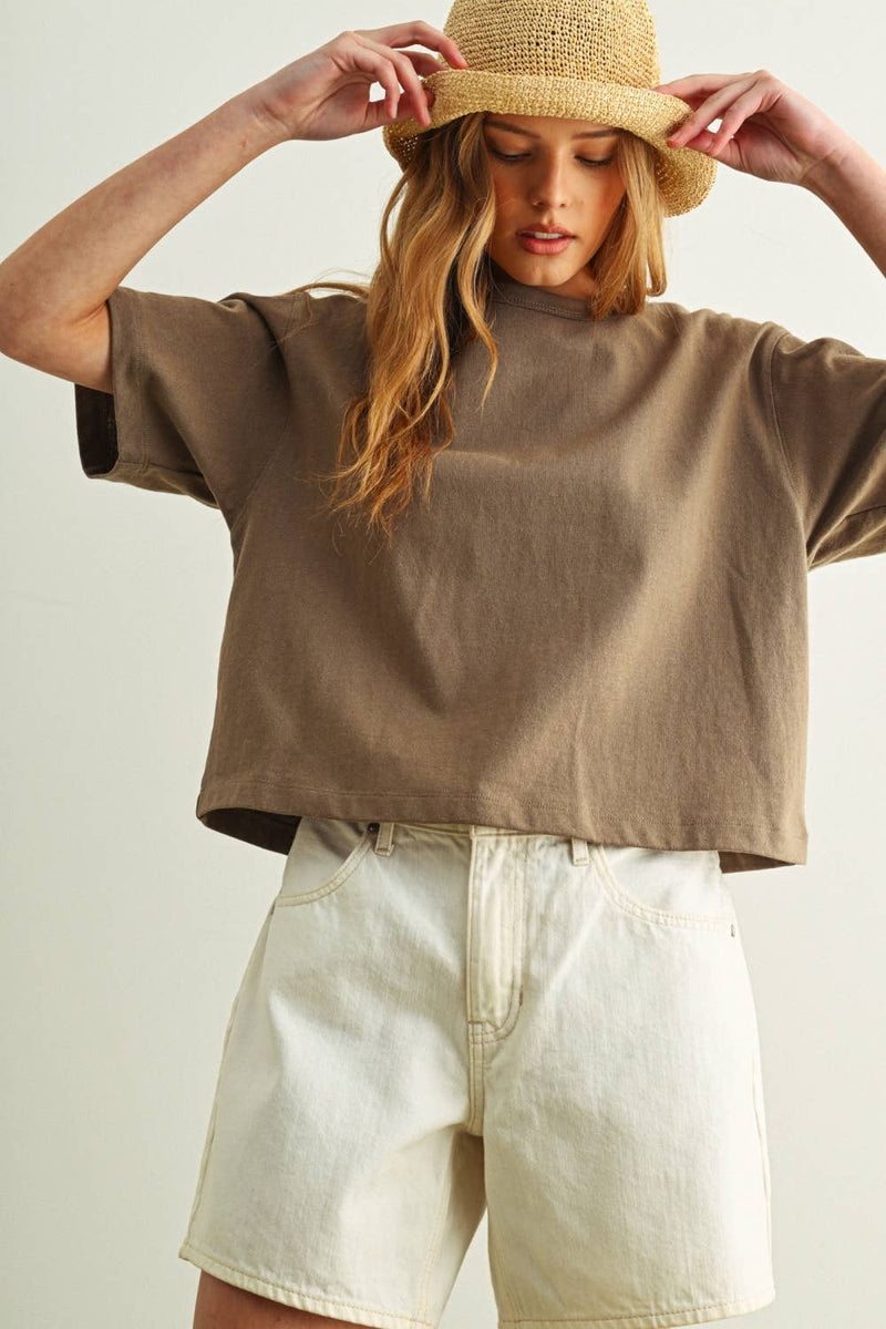 Baylee Short Sleeve Linen Knitted Top