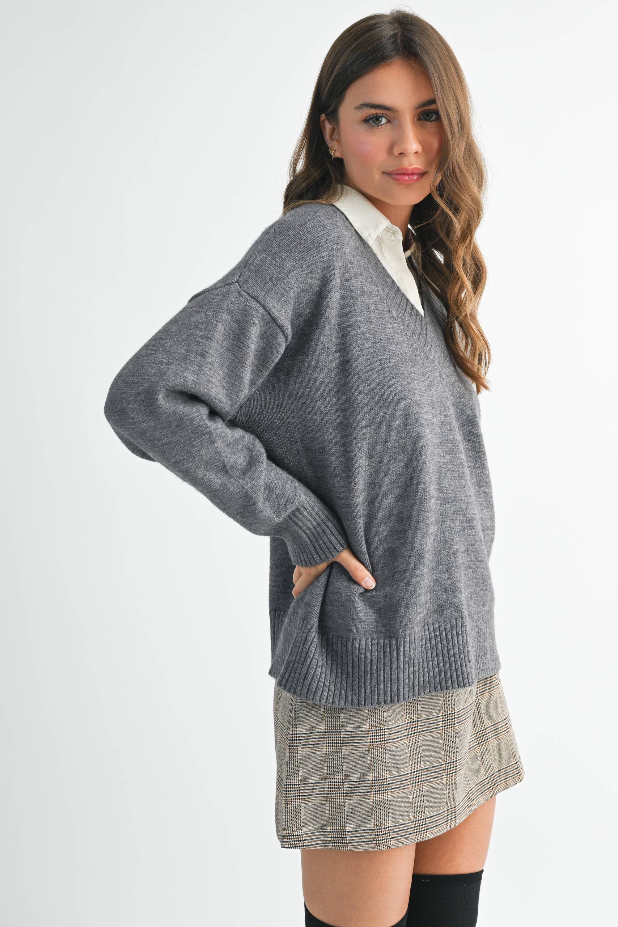 Tamara Oversized V-Neck Sweater