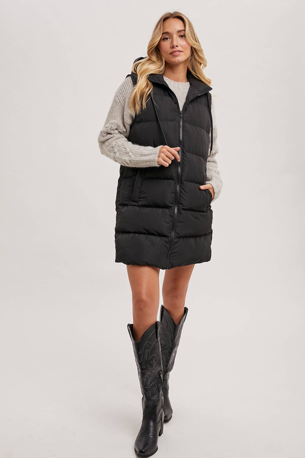 Longline Puffer Vest